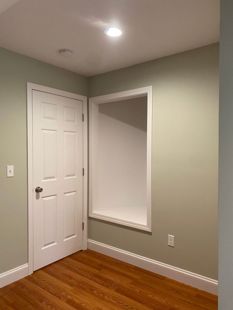 Attic closet and built-in niche in Canton, MA